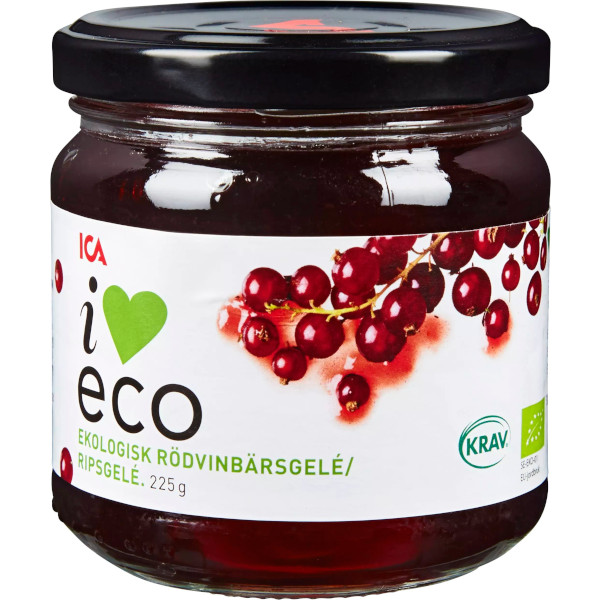 ICA I Love Eco Rödvinbärsgelé Ekologisk