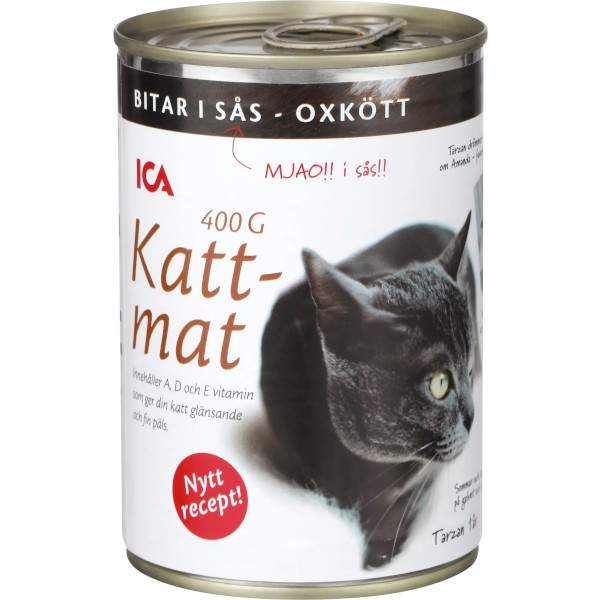 ICA Kattmat Bitar I Sås Oxkött