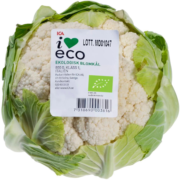 ICA I Love Eco Blomkål Ekologisk
