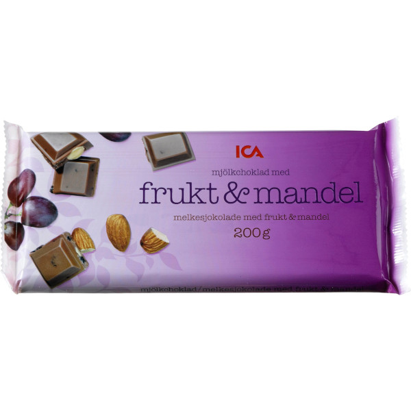 ICA Mjölkchoklad Frukt & Mandel