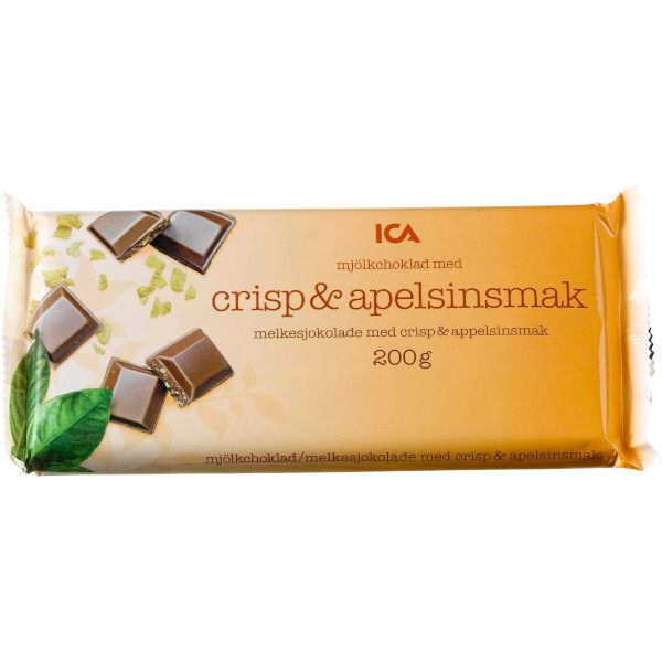 ICA Mjölkchoklad Crisp & Apelsinsmak