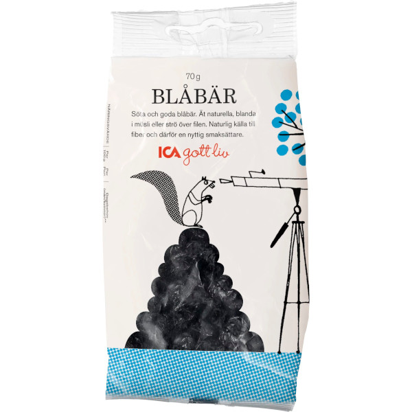ICA Gott Liv Blåbär Torkade