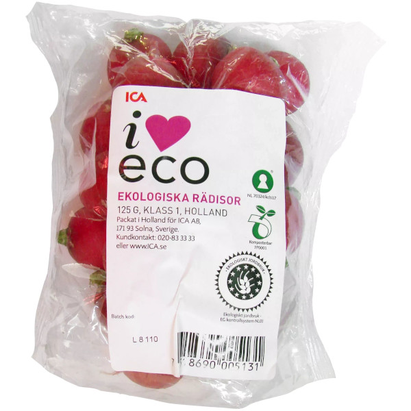 ICA I Love Eco Rädisor Ekologiska