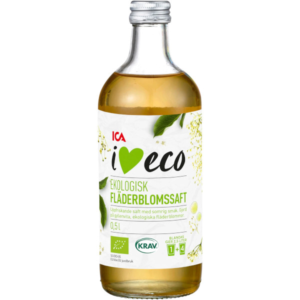 ICA I Love Eco Fläderblomssaft Ekologisk