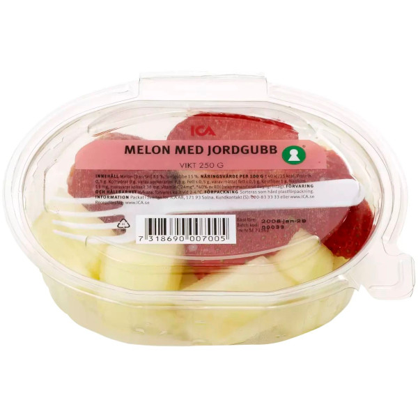 ICA Fruktsallad Melon Med Jordgubb