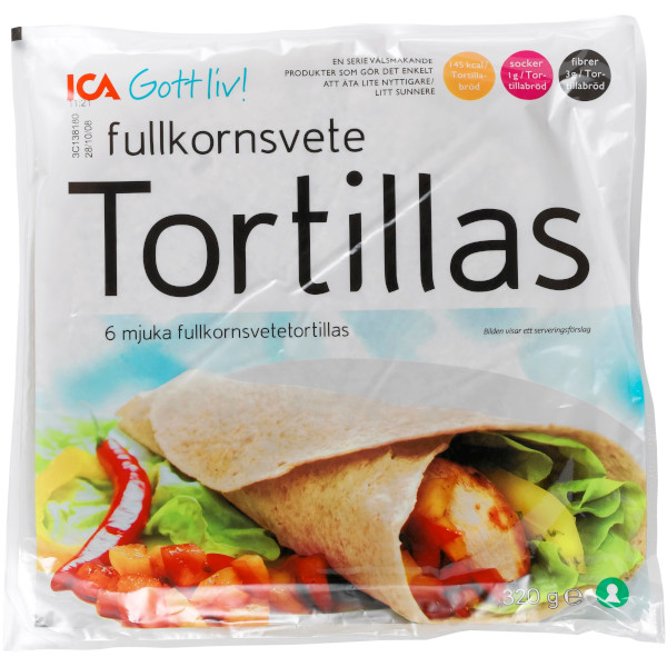 ICA Gott Liv Tortillas Fullkornsvete