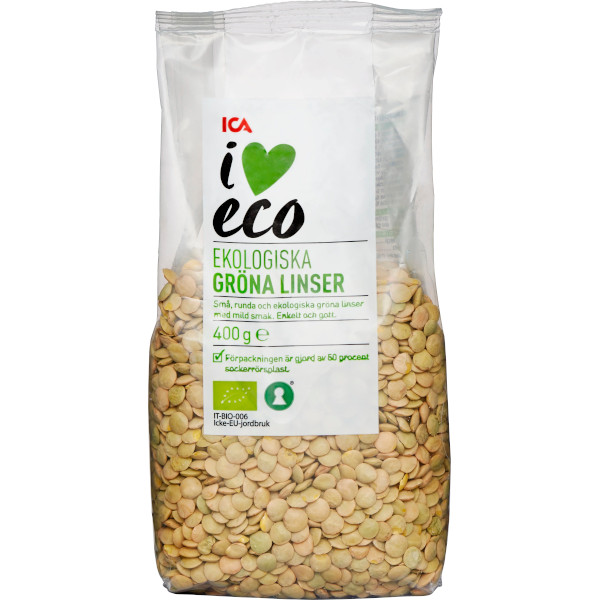 ICA I Love Eco Gröna Linser Ekologiska