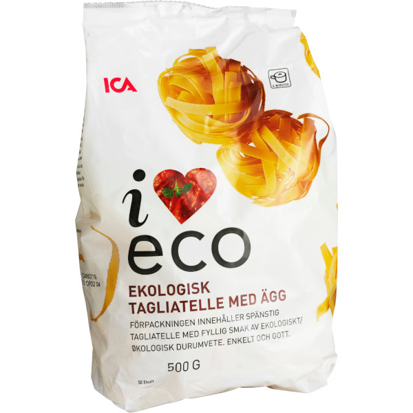 ICA I Love Eco Tagliatelle Ägg Ekologisk