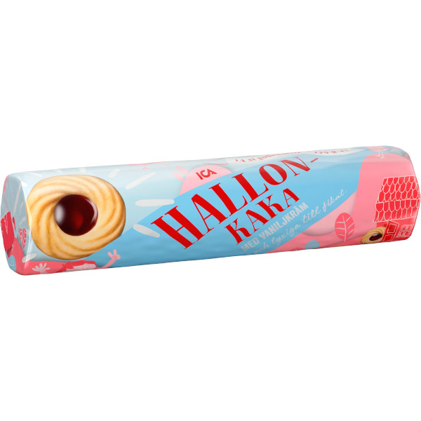 ICA Hallonkakor Vaniljkräm