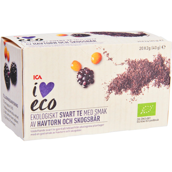 ICA I Love Eco Svart Te Havtorn/Skogsbär Ekologiskt
