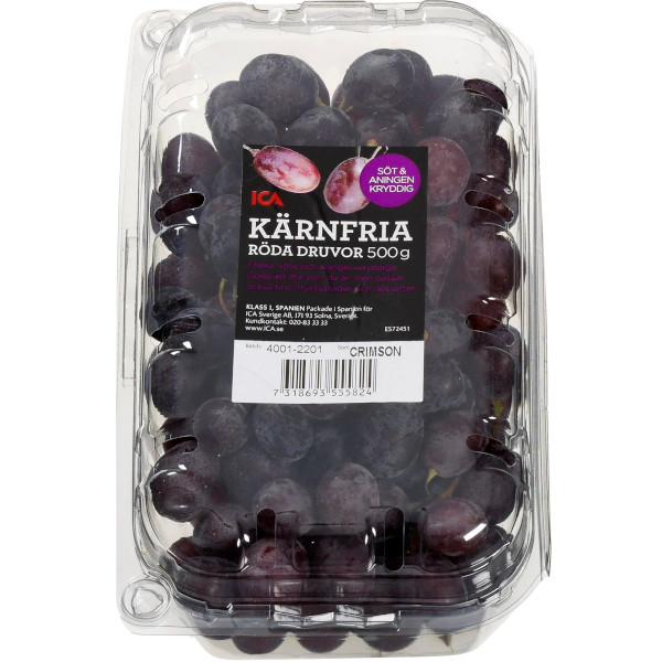 ICA Druvor Röda Kärnfria