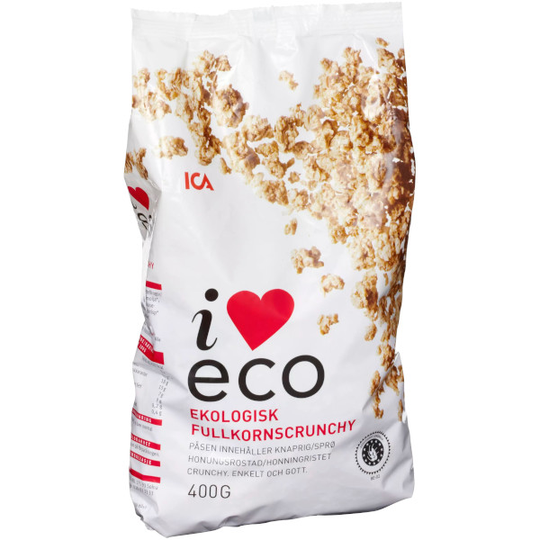 ICA I Love Eco Fullkornscrunchy Ekologisk
