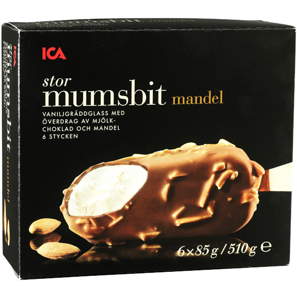ICA Glasspinne Munsbit Mandel Stor