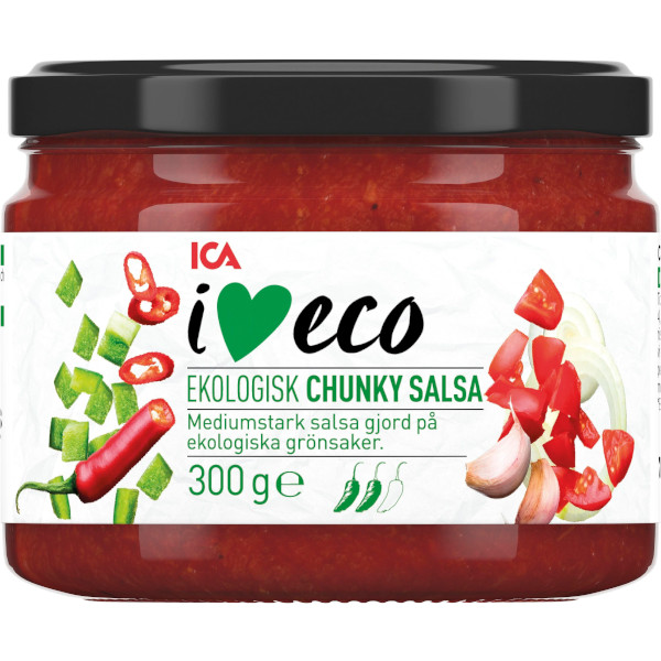 ICA I Love Eco Chunky Salsa Medium Ekologisk