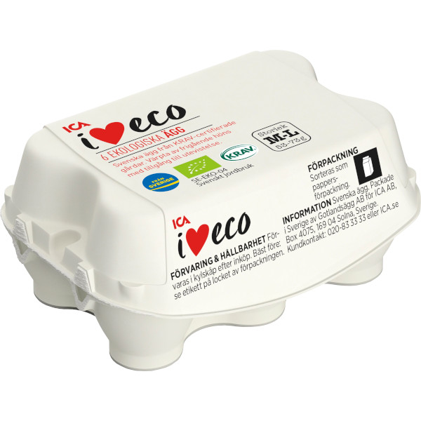 ICA I Love Eco Ägg Frigående Ekologiska M-L