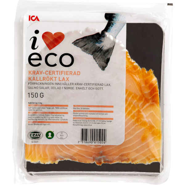 ICA I Love Eco Kallrökt Lax KRAV-Certifierad