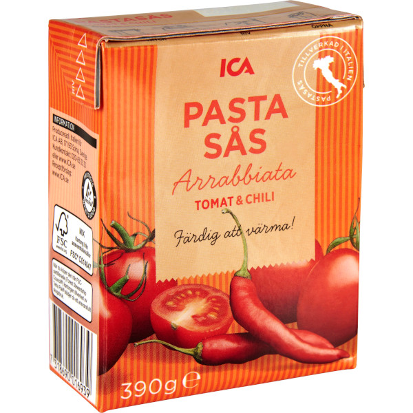 ICA Pastasås Arrabbiata Tomat & Chili