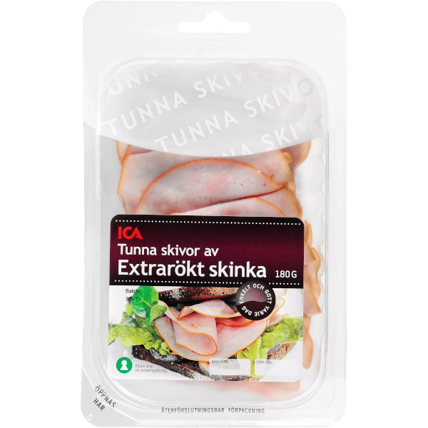 ICA Extrarökt Skinka Tunna Skivor