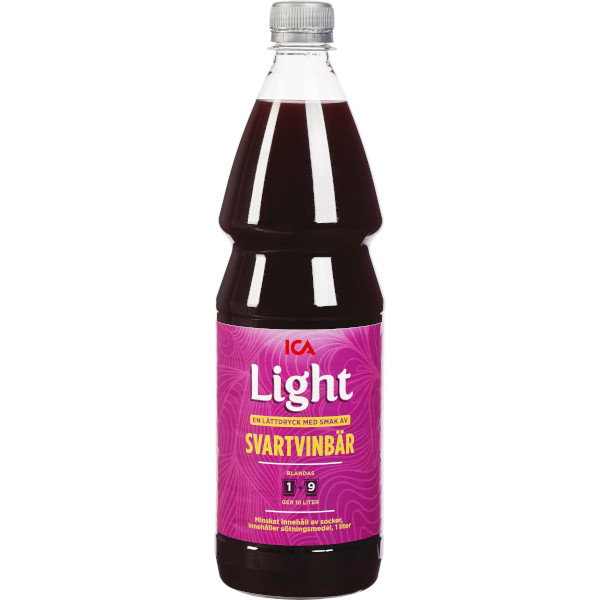 ICA Lättdryck Light Svartvinbär