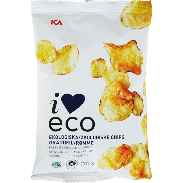 ICA I Love Eco Chips Gräddfil Ekologiska