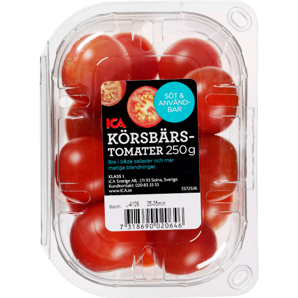 ICA Körsbärstomater Röda