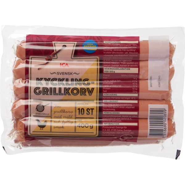 ICA Kycklinggrillkorv