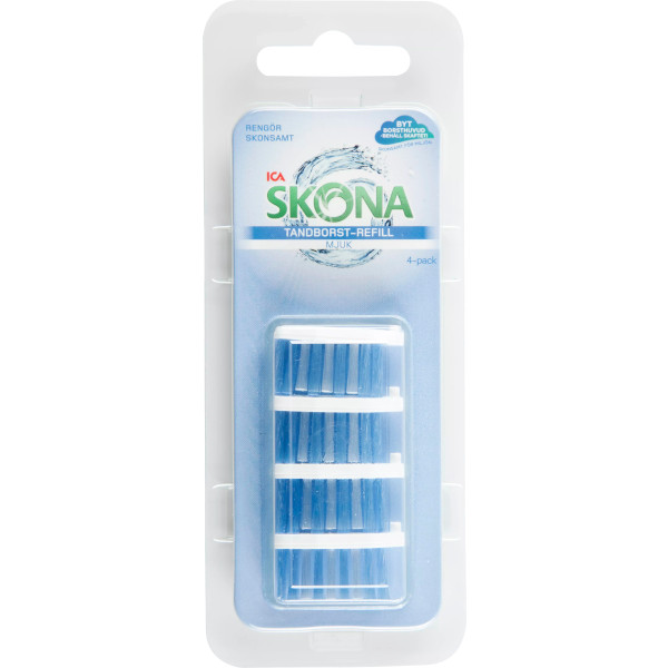 ICA Skona Tandborsthuvuden Refill Mjuk