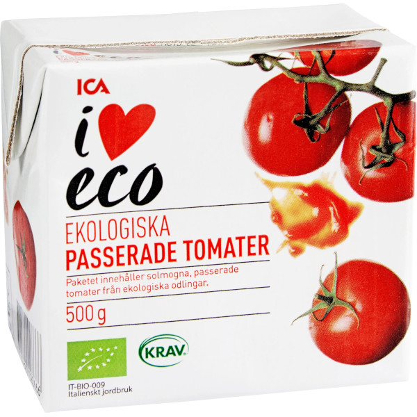 ICA I Love Eco Tomater Passerade Ekologiska