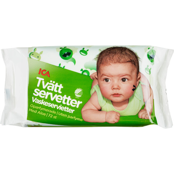 ICA Tvättservetter Oparfymerade