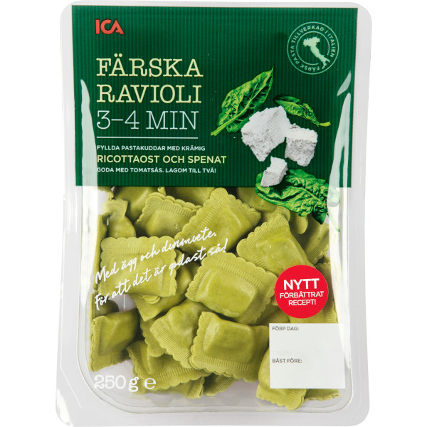 ICA Ravioli Riccotaost & Spenat