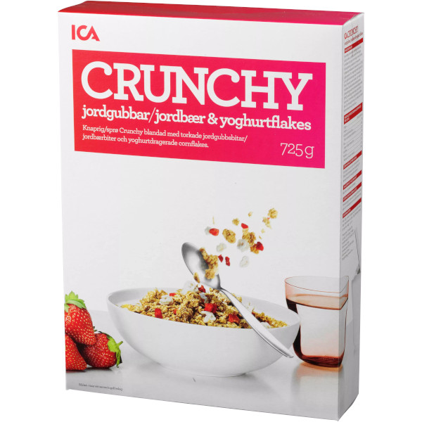ICA Crunchy Jordgubbar & Yoghurtflakes