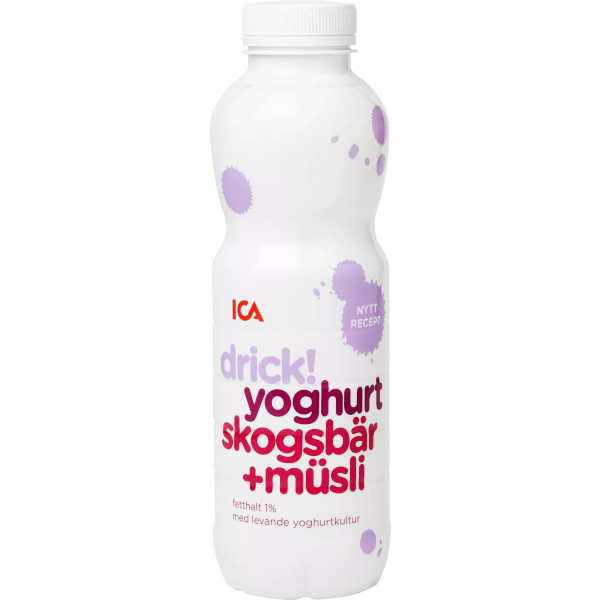 ICA Drickyoghurt Skogsbär/Müsli