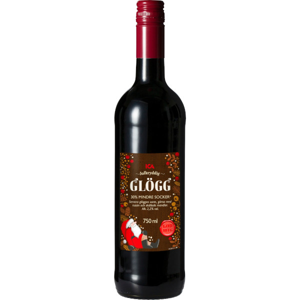 ICA Glögg 30% Mindre Socker 2,2%