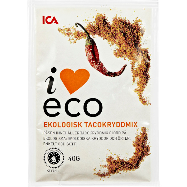 ICA I Love Eco Tacokryddmix Ekologisk