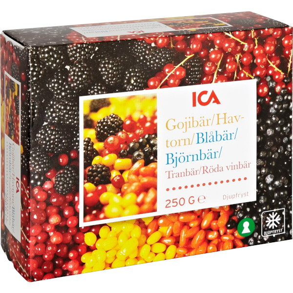 ICA Gojibär/Havtorn/Blåbär/Björnbär/Tranbär/Röda Vinbär