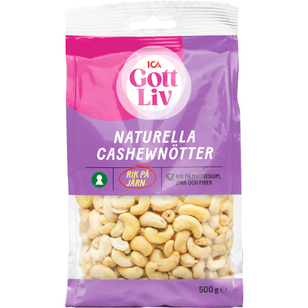 ICA Gott Liv Cashewnötter Naturella