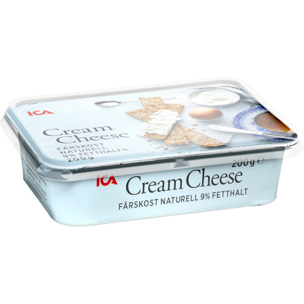 ICA Cream Cheese Naturell 9%