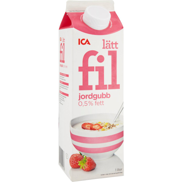 ICA Fil Lätt Jordgubb