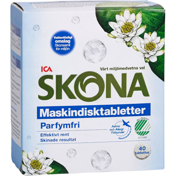 ICA Skona Maskindisktabletter Parfymfri
