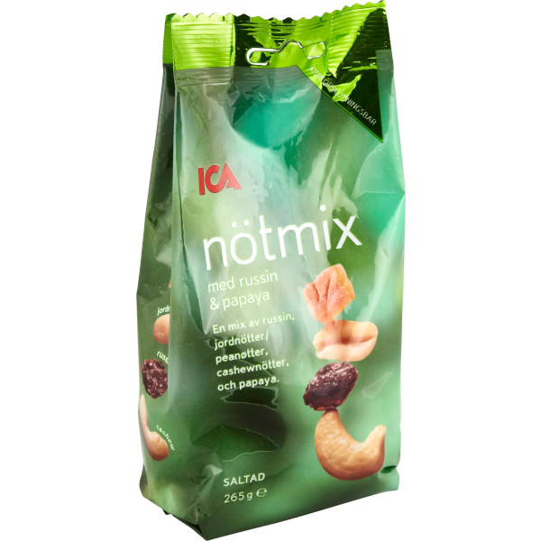 ICA Nötmix Saltad Russin & Papaya