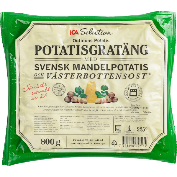 ICA Selection Potatisgratäng Mandelpotatis & Västerbottenost