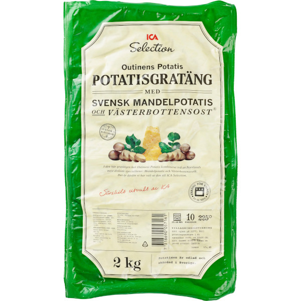 ICA Selection Potatisgratäng Mandelpotatis & Västerbottenost