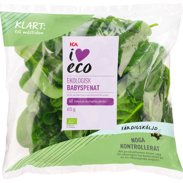 ICA I Love Eco Babyspenat Ekologisk