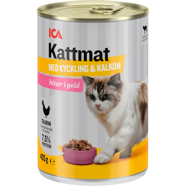 ICA Kattmat Bitar I Gelé Kyckling & Kalkon