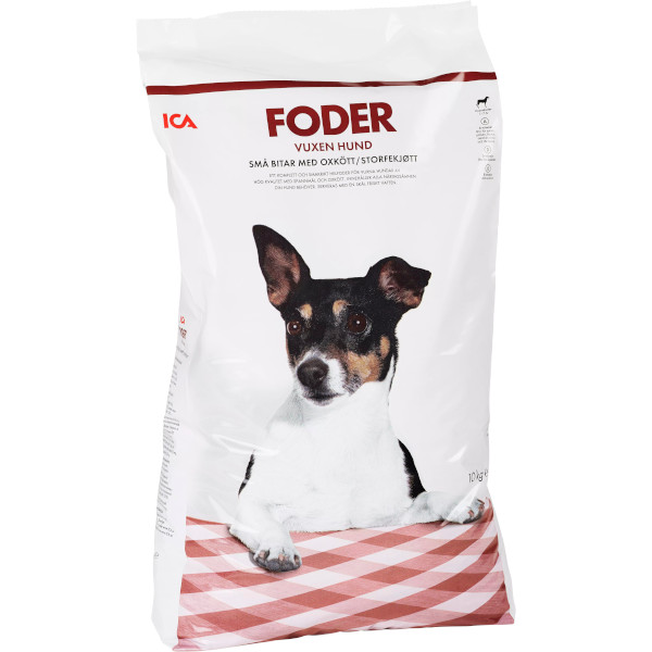 ICA Torrfoder Vuxen Hund Små Bitar Oxkött