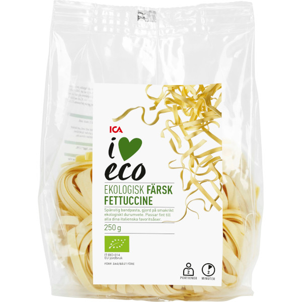 ICA I Love Eco Färsk Fettuccine Ekologisk