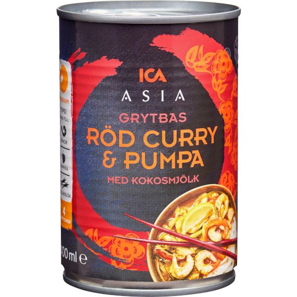 ICA Asia Grytbas Röd Curry & Pumpa