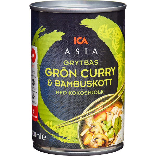 ICA Asia Grytbas Grön Curry & Bambuskott