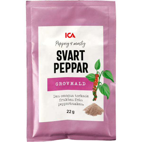 ICA Svartpeppar Grovmald