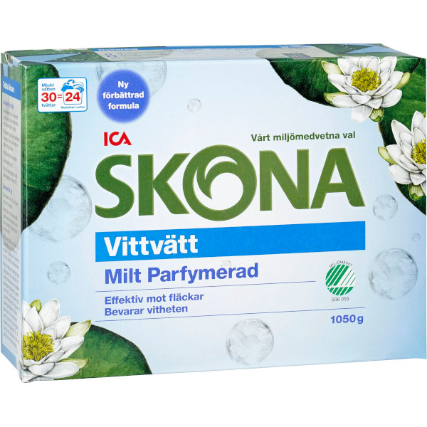 ICA Skona Tvättmedel Vittvätt Milt Parfymerad